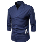 Chinese Top Crane Embroidery Vintage Shirts Tang Suit Kung Fu Traditional Chinese Clothing for Men New Year Clothes Male Hanfu